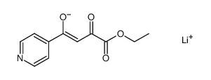 lithium (1Z)-4-ethoxy-3,4-dioxo-1-pyridin-4-ylbut-1-en-1-olate结构式
