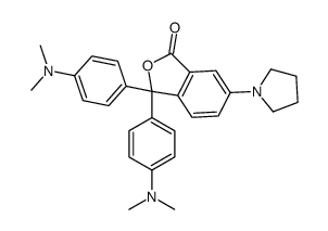 3,3-bis[4-(dimethylamino)phenyl]-6-(1-pyrrolidinyl)phthalide Structure