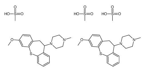 methanesulfonic acid,1-(2-methoxy-5,6-dihydrobenzo[b][1]benzothiepin-6-yl)-4-methylpiperazine Structure