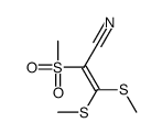 3,3-bis(methylsulfanyl)-2-methylsulfonylprop-2-enenitrile结构式