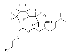 N-(3-dimethylaminopropyl)-1,1,2,2,3,3,4,4,5,5,6,6,6-tridecafluoro-N-[2-[2-(2-hydroxyethoxy)ethoxy]ethyl]hexane-1-sulfonamide结构式