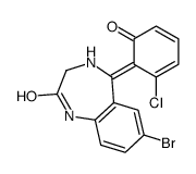 7-bromo-5-(2-chloro-6-hydroxyphenyl)-1,3-dihydro-2H-1,4-benzodiazepin-2-one结构式