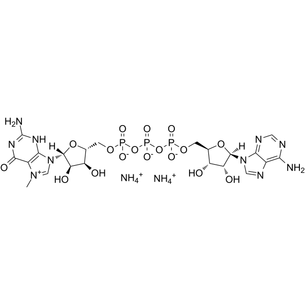 N7-Methyl-guanosine-5'-triphosphate-5'-adenosine diammonium Structure