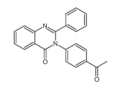 3-(4-acetylphenyl)-2-phenylquinazolin-4-one结构式