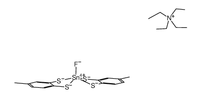tetraethylammonium bis(toluene-3,4-dithiolato)fluorostannate(IV)结构式