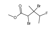 methyl 2,3-dibromo-4-fluoro-3-methylpentanoate结构式