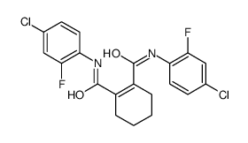 1-N,2-N-bis(4-chloro-2-fluorophenyl)cyclohexene-1,2-dicarboxamide Structure