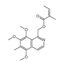 (5,7,8-trimethoxy-6-methyl-1-isoquinolyl)methyl angelate Structure