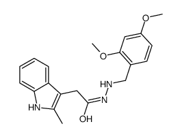N'-[(2,4-dimethoxyphenyl)methyl]-2-(2-methyl-1H-indol-3-yl)acetohydrazide结构式