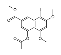 Methyl 4-acetoxy-8-iodo-5,7-dimethoxy-2-naphthoate Structure