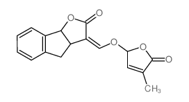 (3Z)-3-[(4-methyl-5-oxo-2H-furan-2-yl)oxymethylidene]-4,8b-dihydro-3aH-indeno[1,2-b]furan-2-one Structure