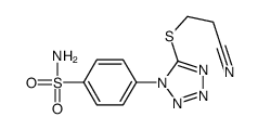 4-[5-(2-cyanoethylsulfanyl)tetrazol-1-yl]benzenesulfonamide结构式