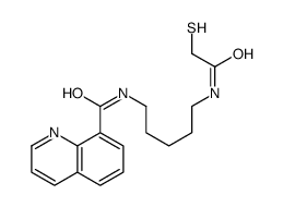 N-[5-[(2-sulfanylacetyl)amino]pentyl]quinoline-8-carboxamide结构式