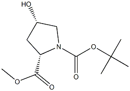 N-BOC-顺式-4-羟基-L-脯氨酸甲酯结构式