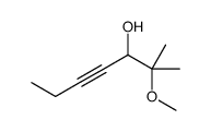 2-methoxy-2-methylhept-4-yn-3-ol Structure
