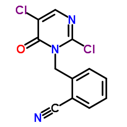 2-[(2,5-Dichloro-6-oxo-1(6H)-pyrimidinyl)methyl]benzonitrile结构式