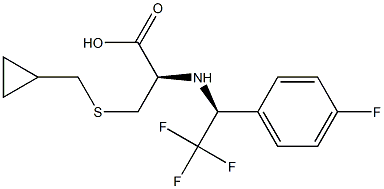 L-Cysteine, S-(cyclopropylmethyl)-N-[(1S)-2,2,2-trifluoro-1-(4-fluorophenyl)ethyl]-结构式