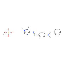 3-[[4-[benzylmethylamino]phenyl]azo]-1,2-dimethyl-1H-1,2,4-triazolium methyl sulphate Structure