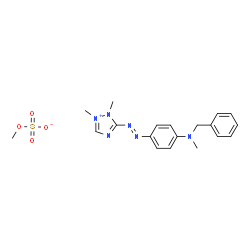 3-[[4-[benzylmethylamino]phenyl]azo]-1,2-dimethyl-1H-1,2,4-triazolium methyl sulphate结构式