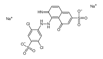 6-amino-5-[(2,5-dichloro-4-sulphophenyl)azo]-4-hydroxynaphthalene-2-sulphonic acid, sodium salt structure