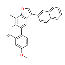 3-methoxy-7-methyl-10-naphthalen-2-yl-[1]benzofuro[6,5-c]isochromen-5-one structure