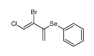 (Z)-2-Bromo-1-chloro-3-(phenylseleno)butadiene结构式