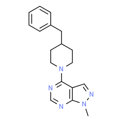 4-benzyl-1-{1-methyl-1H-pyrazolo[3,4-d]pyrimidin-4-yl}piperidine Structure