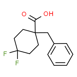 1-Benzyl-4,4-difluorocyclohexane-1-carboxylic acid结构式