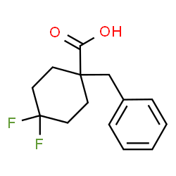 1-Benzyl-4,4-difluorocyclohexane-1-carboxylic acid structure