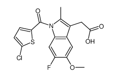 {1-[(5-chloro-2-thienyl)carbonyl]-6-fluoro-5-methoxy-2-methyl-1H-indol-3-yl}acetic acid Structure