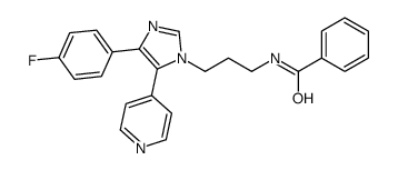 N-{3-[4-(4-Fluorophenyl)-5-(4-pyridinyl)-1H-imidazol-1-yl]propyl} benzamide结构式