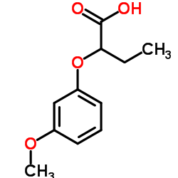 2-(3-METHOXY-PHENOXY)-BUTYRIC ACID结构式