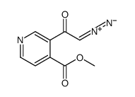 2-diazonio-1-(4-methoxycarbonylpyridin-3-yl)ethenolate结构式