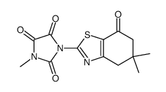 1-(4,5,6,7-tetrahydro-5,5-dimethyl-7-oxo-2-benzothiazolyl)-3-methylimidazolinetrione结构式