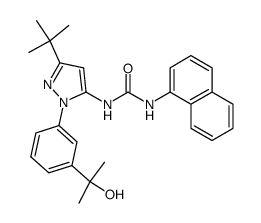 1-{5-t-butyl-2-[3-(1-hydroxy-1-methyl-ethyl)-phenyl]-2H-pyrazol-3-yl}-3-naphthalen-1-yl-urea结构式