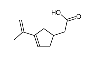 3-Cyclopentene-1-acetic acid, 3-(1-methylethenyl)- (9CI)结构式