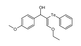 3-ethoxy-1-p-methoxyphenyl-2-(phenyltellanyl)prop-2-en-1-ol结构式