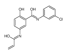 N-(3-chlorophenyl)-2-hydroxy-5-(prop-2-enoylamino)benzamide结构式