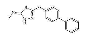 N-methyl-5-[(4-phenylphenyl)methyl]-1,3,4-thiadiazol-2-amine Structure