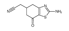 2-amino-5-cyanomethyl-4,5,6,7-tetrahydro-7-oxobenzothiazole结构式