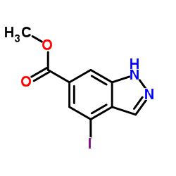 甲基4-碘-1H-吲唑-6-羧酸结构式