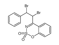 4-(1,2-dibromo-2-phenylethyl)-1,2λ6,3-benzoxathiazine 2,2-dioxide Structure