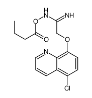 [[1-amino-2-(5-chloroquinolin-8-yl)oxyethylidene]amino] butanoate结构式