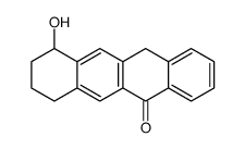 10-hydroxy-8,9,10,12-tetrahydro-7H-tetracen-5-one结构式