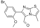 6-(5-bromo-2-methoxyphenyl)-3-methylimidazo[2,1-b]thiazole-5-carboxaldehyde结构式