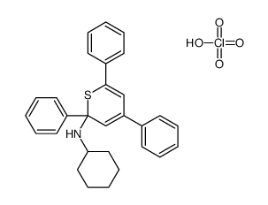 N-cyclohexyl-2,4,6-triphenylthiopyran-2-amine,perchloric acid结构式