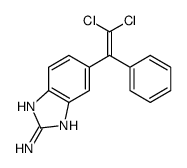 6-(2,2-dichloro-1-phenylethenyl)-1H-benzimidazol-2-amine结构式