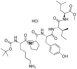 Boc-(Lys9)-Neurotensin (9-13)-methyl ester hydrochloride salt结构式