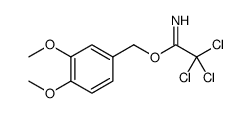 Ethanimidic acid, 2,2,2-trichloro-, (3,4-dimethoxyphenyl)methyl ester Structure