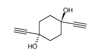 trans-1,4-Diethynylcyclohexane-1,4-diol结构式